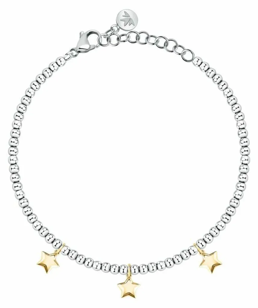 Bracelet perles d'acier à offrir - Bijou étoiles pour cadeau femme