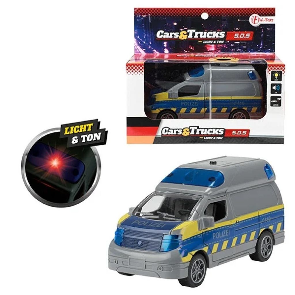 Toi-Toys 23742B - Spielzeugauto - Polizeibus S.O.S mit Produktbild 