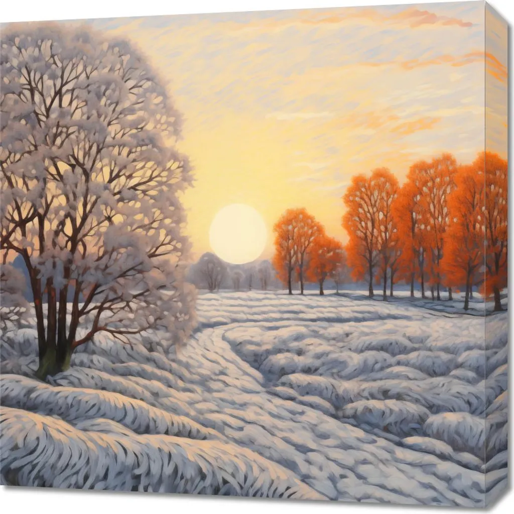 Quadro Astratto Inverno 60x60 cm | Decorazione Parete Moderna Luxury