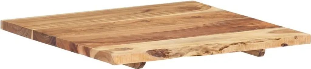 Plateau de lavabo bois acacia massif durable et résistant 58x52x2,5 cm - 14