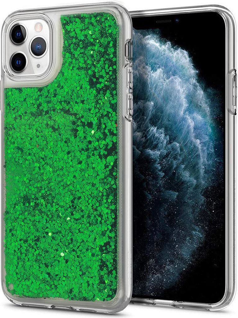 Sanduhr Glitzer Hülle für Samsung Galaxy A32 5G - Grün Produktbild 