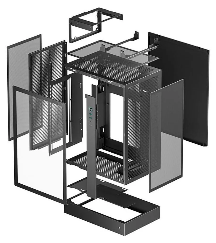 DeepCool CH170 PLUS Case PC Verticale Nero Micro ATX Vetro Temperato - 10