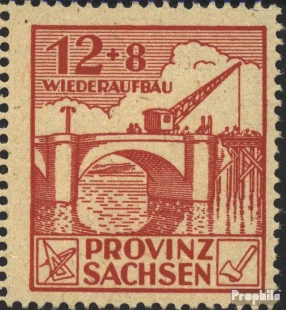 Briefmarken Sowjetische Zone (All.Bes.) 1946 Mi 88VII, verkürztes U postfrisch Wiederaufbau