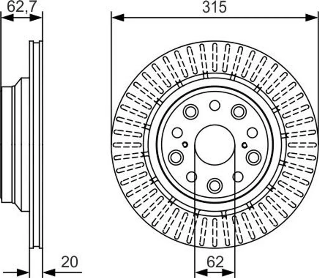 Paire de disques de frein Bosch pour Lexus LS460 et LS600h UVF4