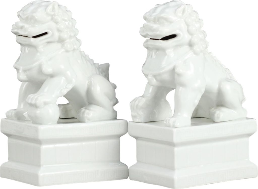 Fine Asianliving Chinese Fu Dogs Temple Guardian Lions Zdjęcie produktu 