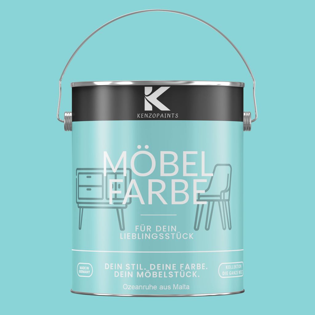 Kenzopaints 2,5Liter Möbelfarbe Möbellack - Ozeanruhe aus Malta
