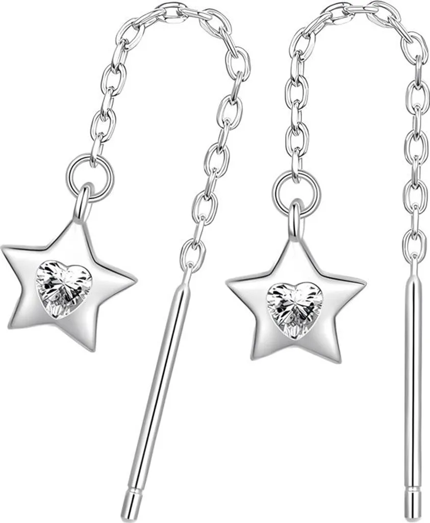 Orecchini in argento, orecchini a stella, argento 925, orecchini Trusky