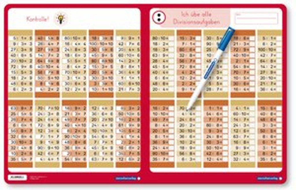 Ich übe alle Divisionsaufgaben mit Stift Produktbild 