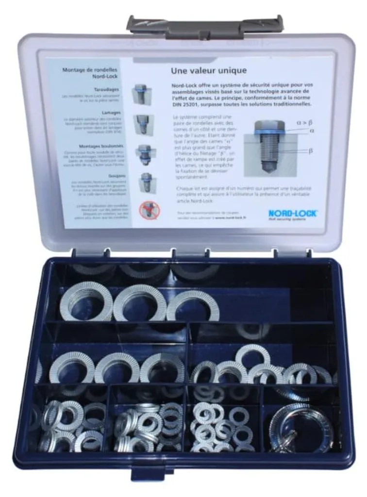 Coffret de 76 Rondelles Nord-Lock Delta Protekt Collées de marque D-Work