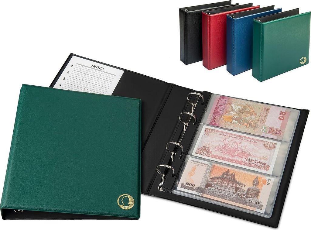 Sammleretui MC.Sammler Banknoten - Album mit 20 Hüllen für 50 Banknoten Grün