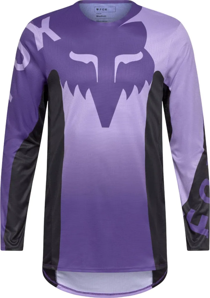 Maillot motocross FOX Flexair Spire anti-transpiration Lila et Noir S