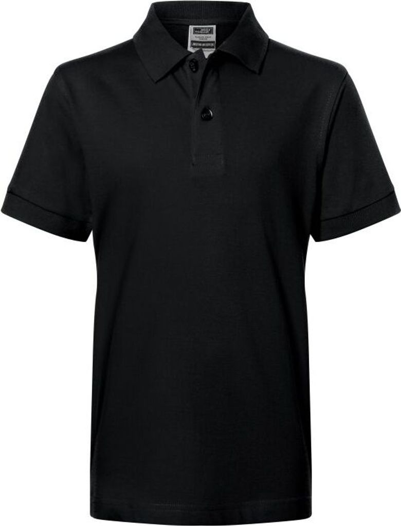 Hochwertiges Polohemd mit Armbündchen black, Gr. M