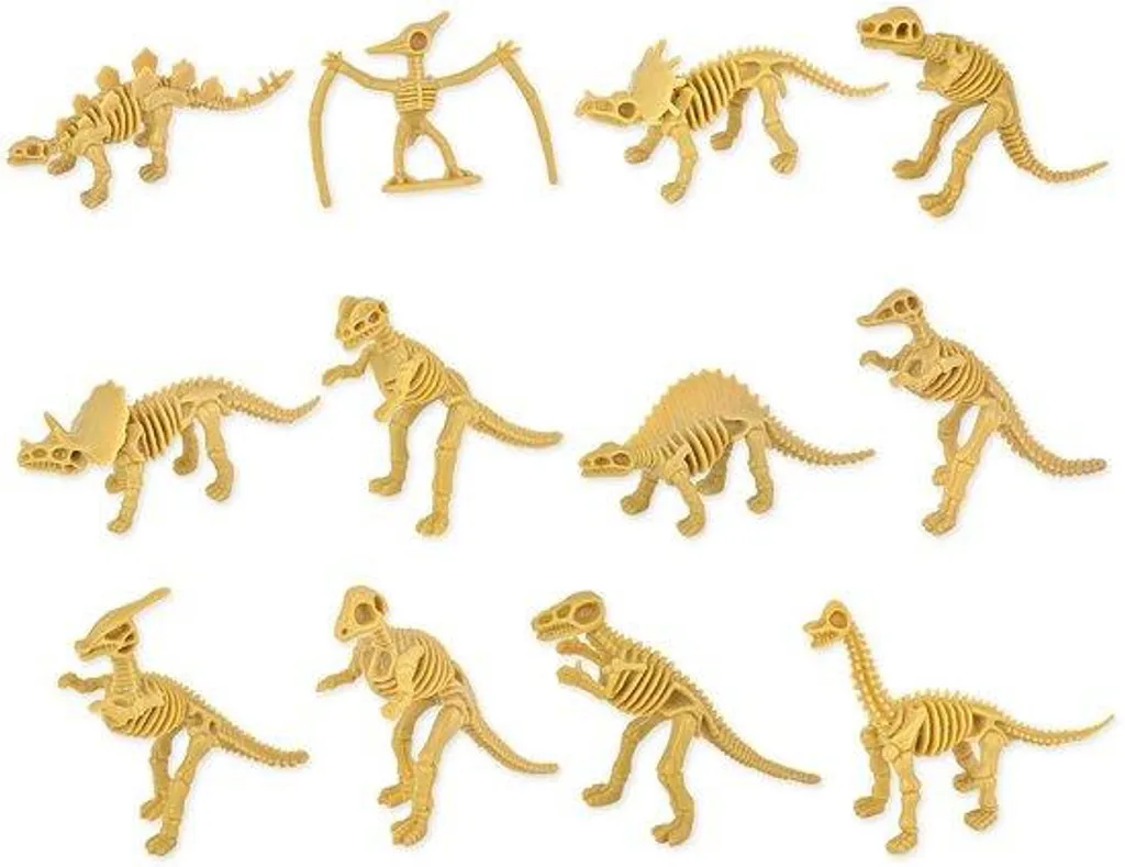 Kit Fossiles Dinosaures pour Enfants en PVC - Ensemble de 12 Pièces