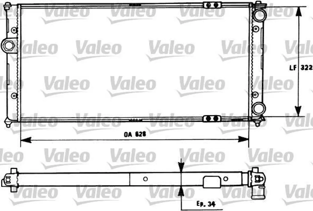 Radiateur Valeo 731266 pour Ibiza et Cordoba 6K - Qualité OE 6K0121253E