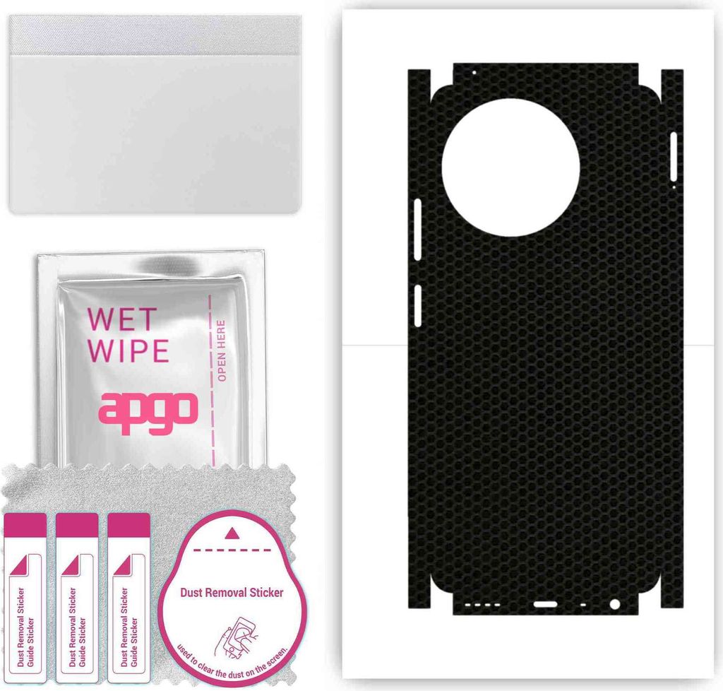 apgo Rückseite + Seiten Schutzfolie, Skin, kompatibel mit Realme 11 5G, Hinten Displayschutzfolie aus Vinylfolie, kratzfest, einfache Montage - Ma...