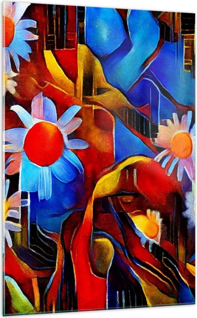 Bilder auf glas - Einteilig - Blume Abstraktion - 70x100cm Produktbild 