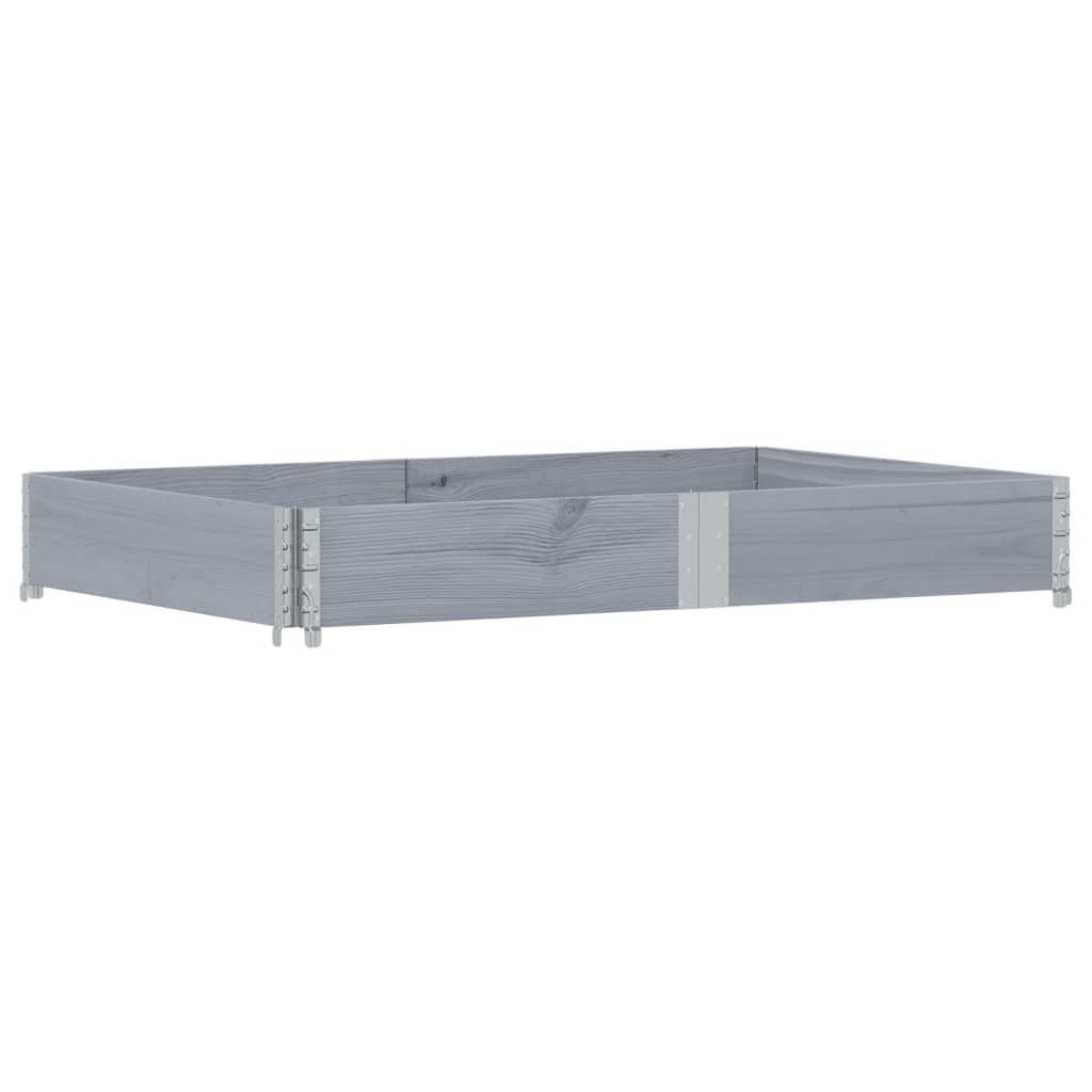 vidaXL Pflanzkasten Grau 150x100 cm Massivholz Kiefer