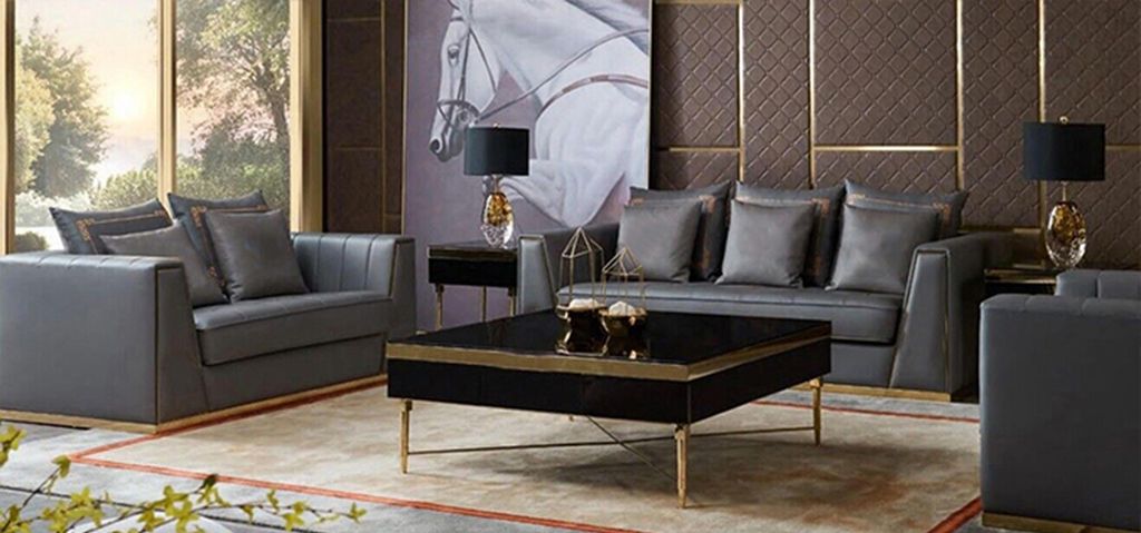 Sofagarnitur 321 Sitzer Set Design Sofas Polster Couchen Leder Relax Moderne Neu