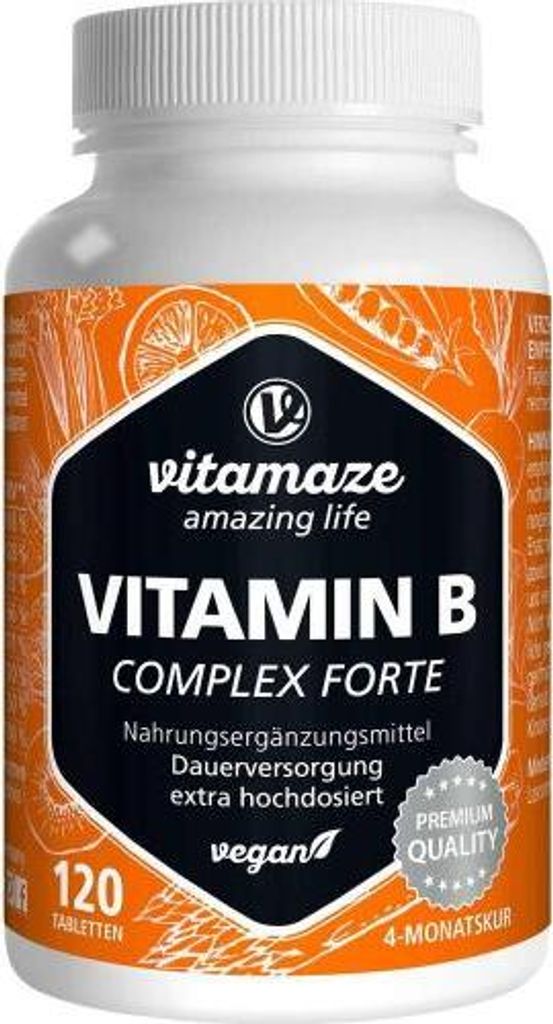 Vitamin B Complex extra hochdosiert vegan Tabl. 120 St