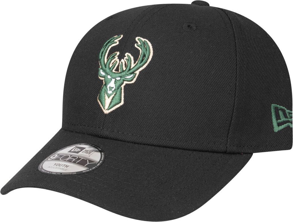 New Era Kinder 9Forty Cap - NBA Milwaukee Bucks schwarz