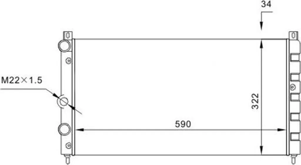 Radiateur Moteur HART 601 704 pour Felicia et Caddy OE 007601412 Neuf