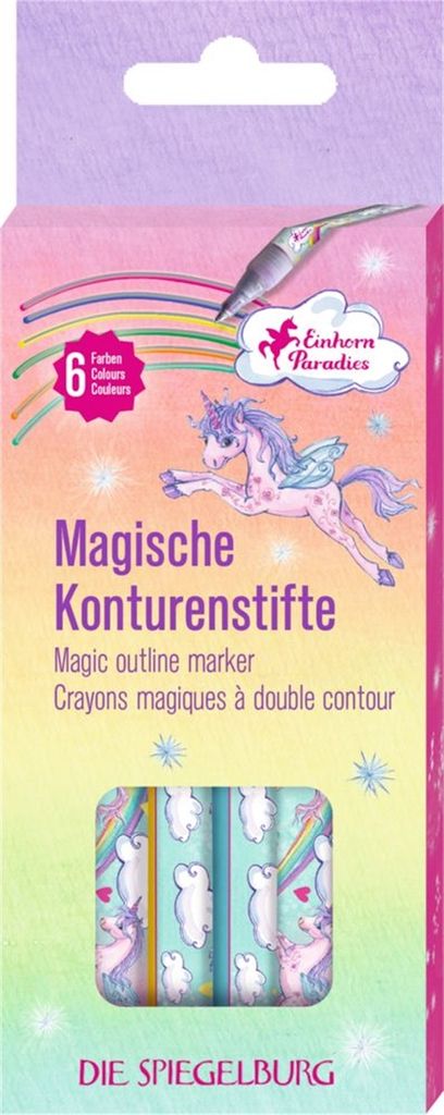 Coppenrath 17430 - Die Spiegelburg - Einhorn Paradies - Magische Konturenstifte