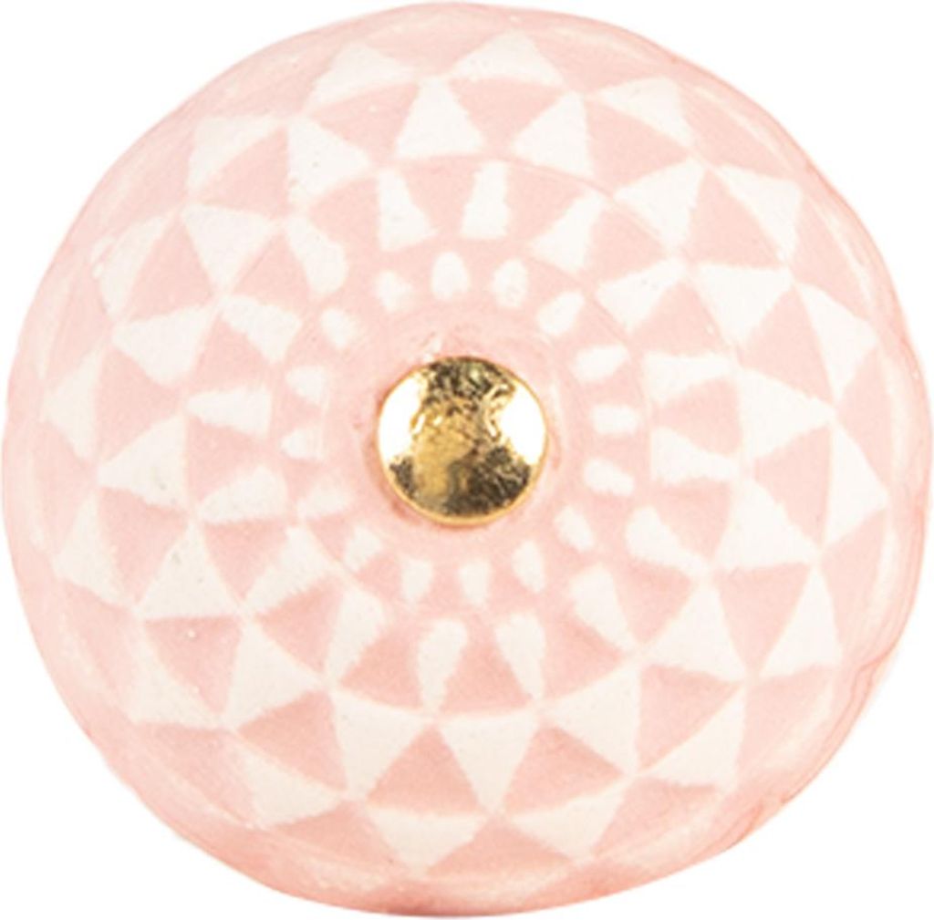 Clayre & Eef Türknauf Ø 4x3 cm Rosa Keramik Produktbild 