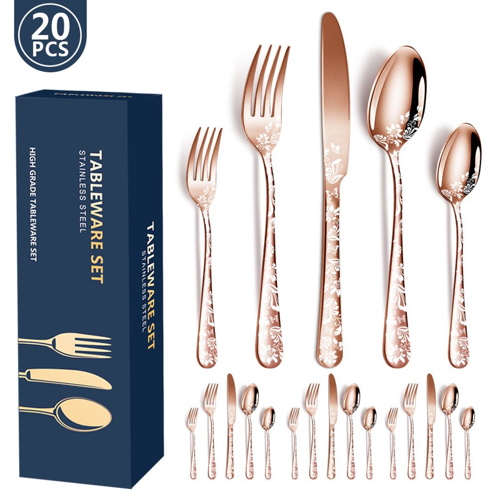 Besteck-Set 20-teiliges Besteckset aus Edelstahl