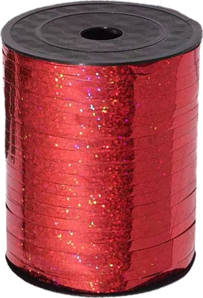 457 m Kräuselband, glitzernd, glänzend, Ballonband, Schnurrolle zum Verpacken von Geschenken, Basteln, Party-Dekorationen, Rot