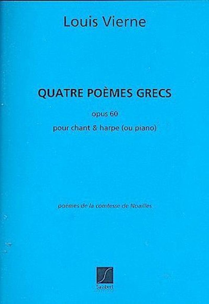 4 poèmes grecs op.60 pour chantet harpe (piano)
