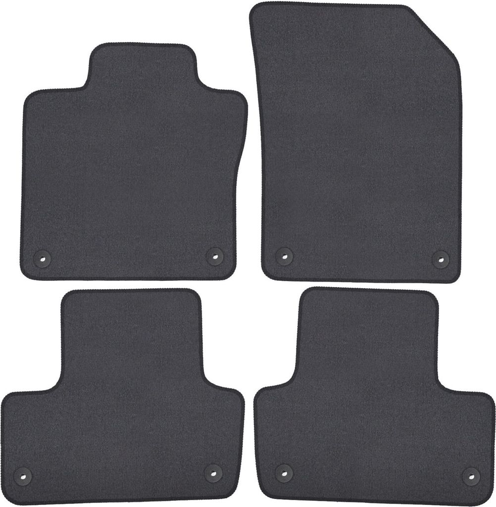 J&J AUTOMOTIVE | Premium Fußmatten Autotepiche Passend Für Volvo XC60 ab 2017 4-tlg, Genaue Passform, rutschfeste Untregrund, mit Befestigungen