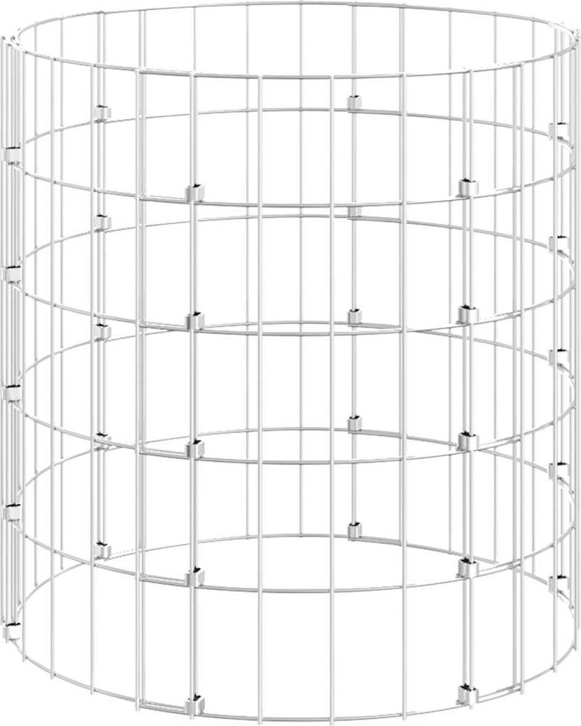 vidaXL Gabionen-Säule Rund Verzinkter Stahl Ø50x50 cm Produktbild 