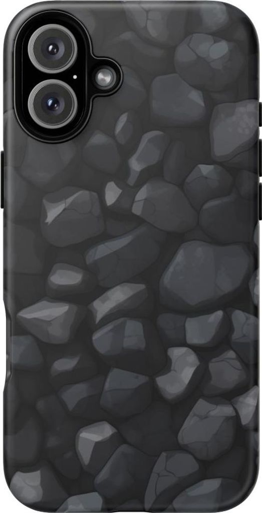 Dunkles Steindesign – Hülle Kompatibel mit iPhone 16 Plus