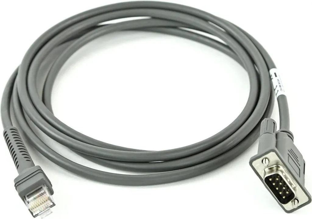 Câble série Zebra DB-9 Femelle vers RJ-45 Mâle de 2,13 m pour scanner