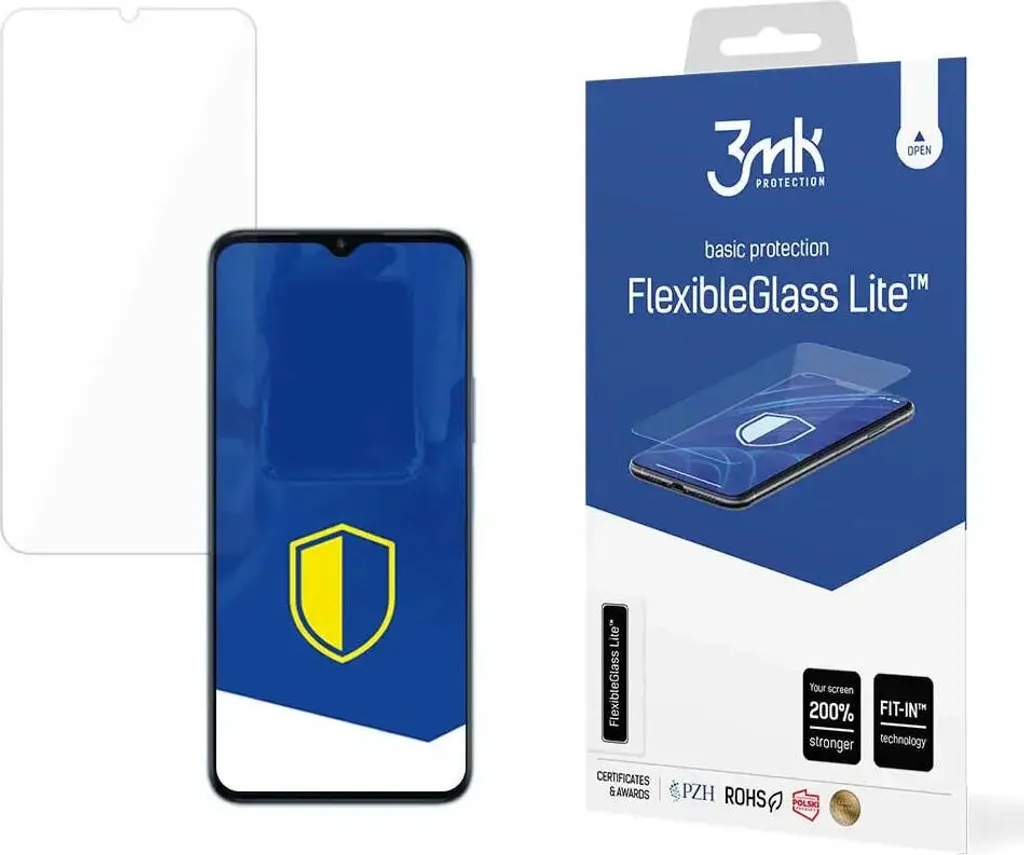 Honor 70 Lite Protezione Schermo: 3Mk FlexibleGlass Lite Vetro Ibrido