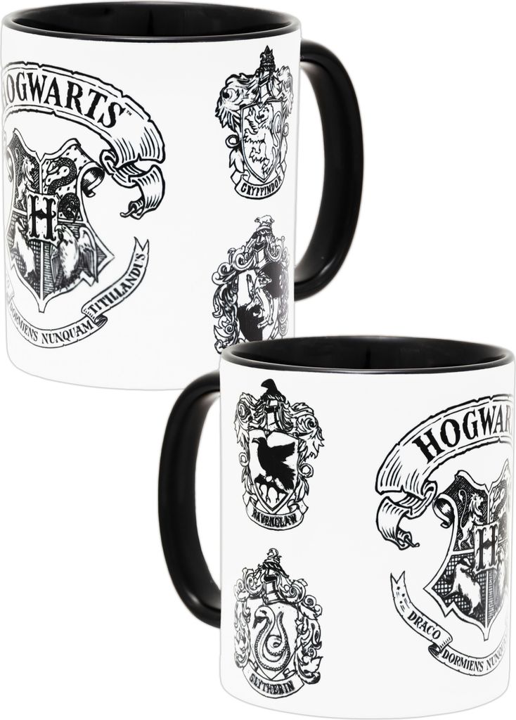 Harry Potter Tasse - Hogwarts Wappen Kaffeetasse Becher Kaffeebecher aus Keramik Weiß 320 ml