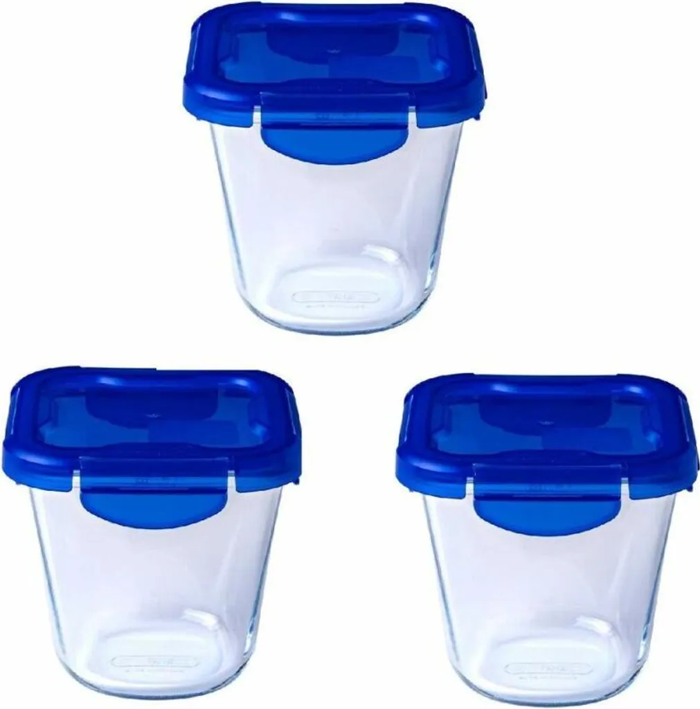 Set 3 Vasetti Pyrex Cook & Go | Vetro Temperato e Chiusura Ermetica