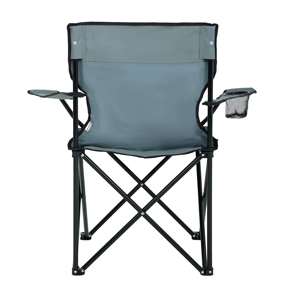 Chaise de Camping Compacte Anter Gris - Structure Pliable Ultra Légère