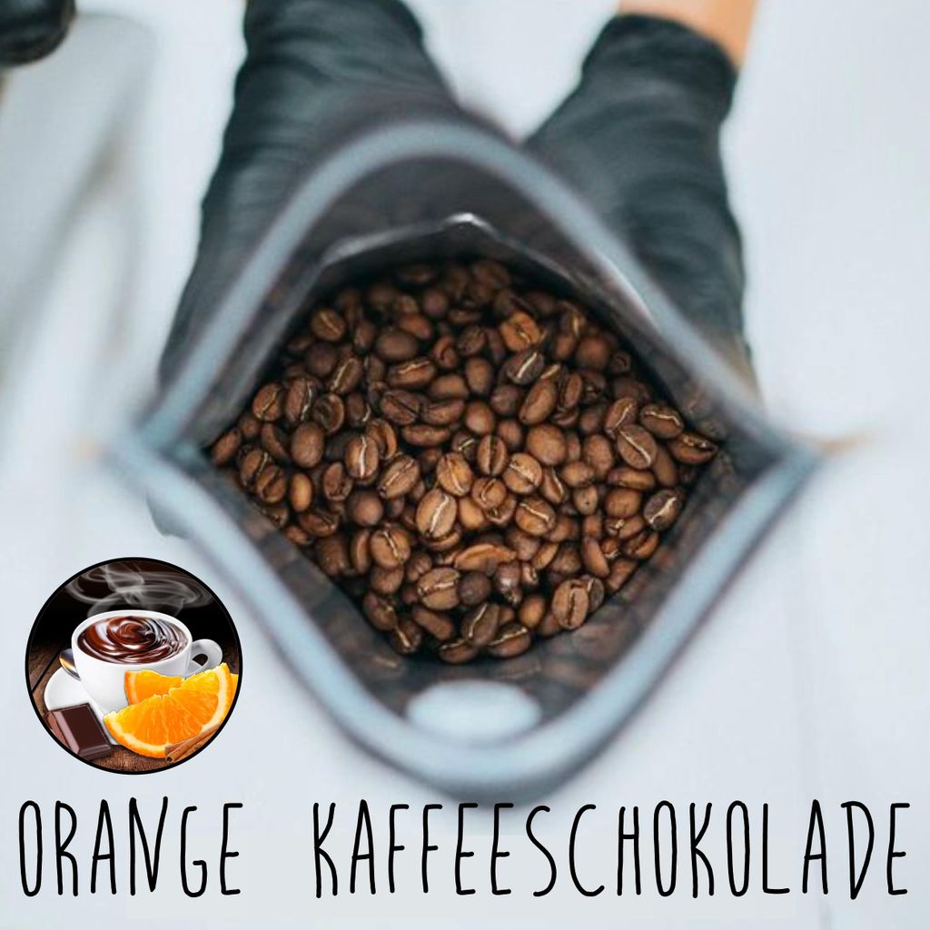 NOVA ERA Aromatisierter Premium Kaffee gemahlen 100 g | viele Sorten – für alle Kaffeemaschinen, Lose Kaffee ORANGE KAFFEESCHOKOLADE