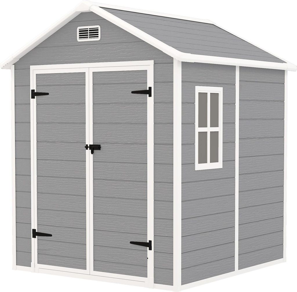 Gerätehaus 2,4m², Wasserdicht Gartenhaus mit Boden Pultdach, 182x151x219/181 cm, Geräteschuppen mit Abschließbar Tür, Fenster Fahrradgarage, G...