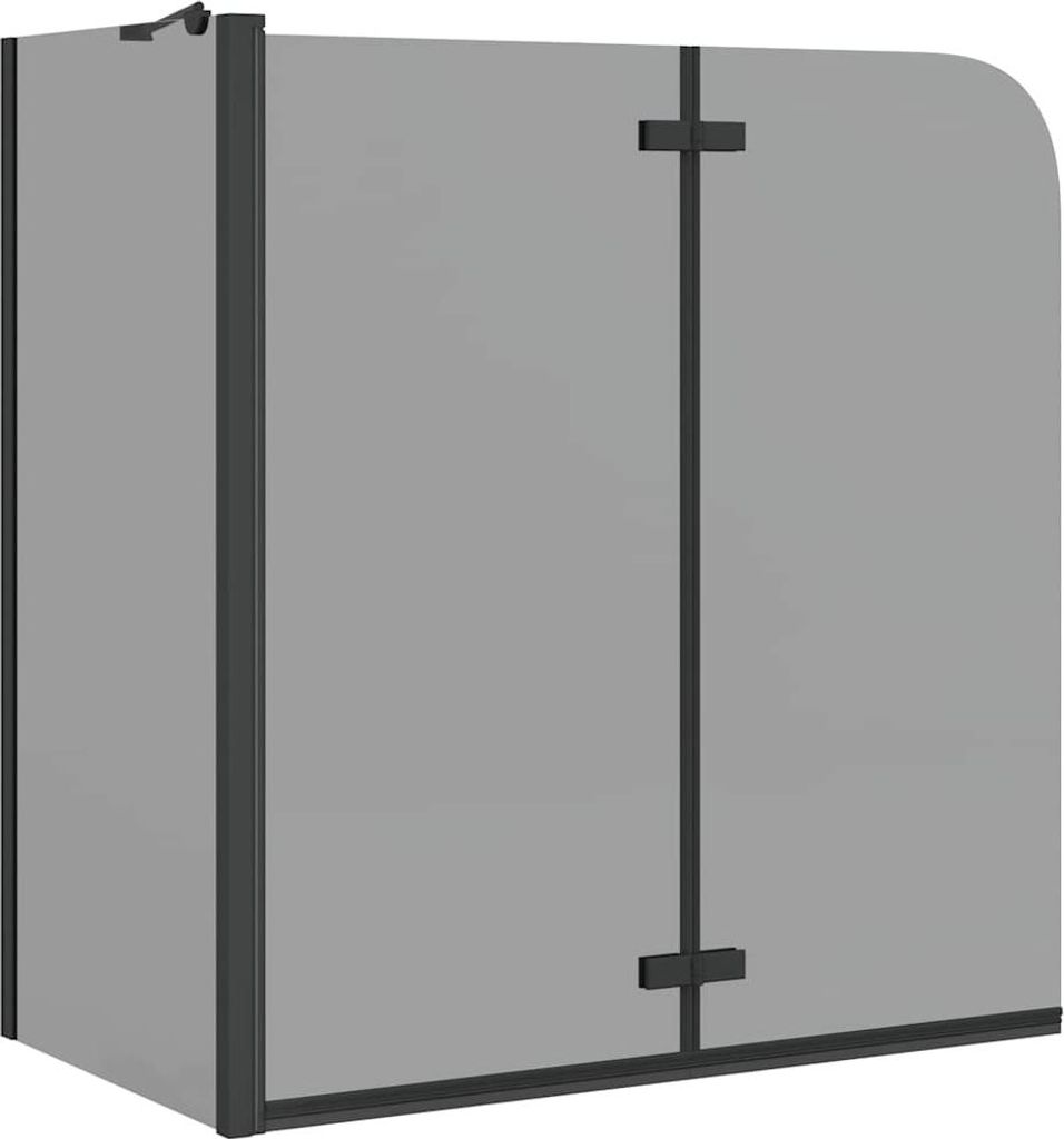 vidaXL Paravento per doccia da bagno Nero 120 x 68 x 130 cm Immagine del prodotto 