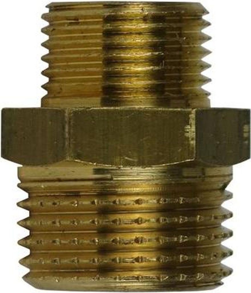 Adapter 1/2' AG x 3/8' AG Messing Reduziernippel Produktbild 