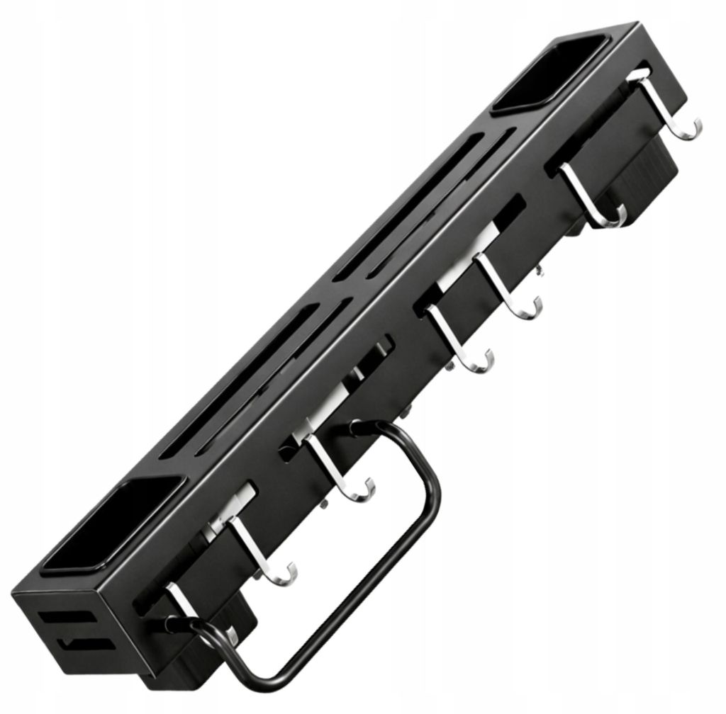 EDIBAZZAR | Küchenorganizer für Messer und Zubehör an der Wand, 40 cm, schwarz