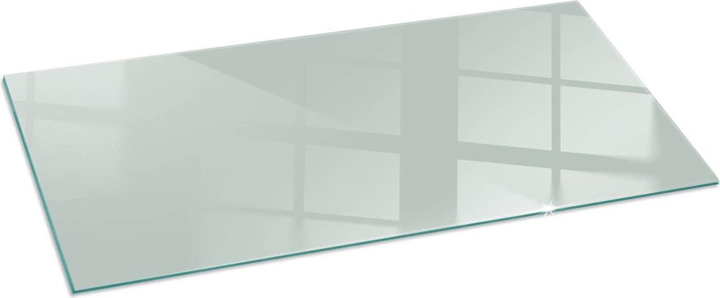 Funkenschutzplatte – Glasbodenplatte für Kaminofen – Kaminunterlage aus Glas – 125x50 cm – Feuerfeste Ofenbodenplatte – Hitzebeständige...
