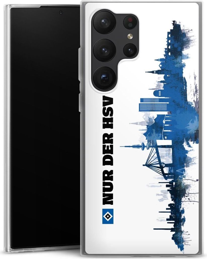 DeinDesign Slim Hülle für Samsung Galaxy S23 Ultra Silikon Case Ultra Dünn Handyhülle Bundesliga HSV Offizielles Lizenzprodukt