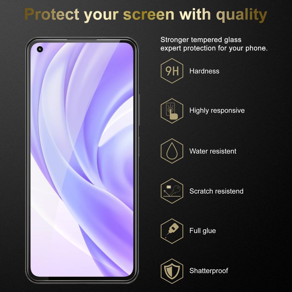 Cover Cadorabo Per Xiaomi Mi 11 Lite (4G/5G/NE) Bicolore Giallo-Rosa - Silicone TPU E Vetro Temperato