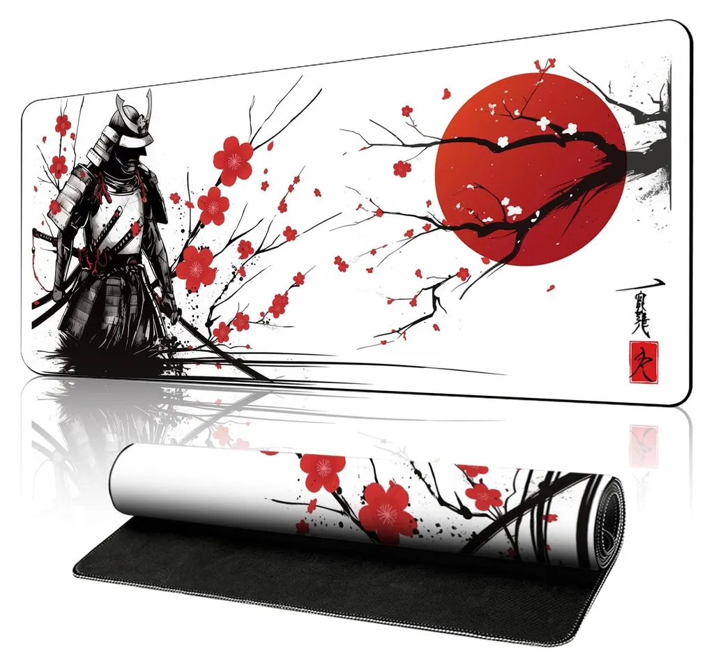 Grand tapis de bureau japonais XXL pour clavier et souris - Gaming Pro