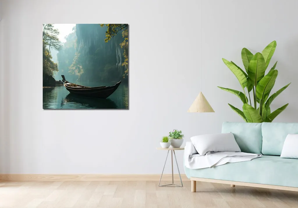 Tableau Carré Solitude sur la surface 90x90 cm - Impression d'Art Moderne - 2