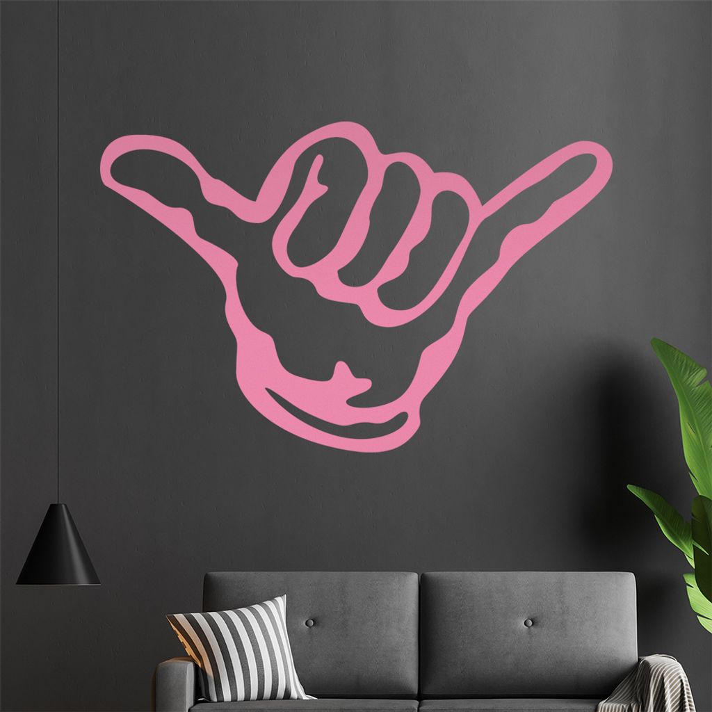 KIWISTAR Hang Loose Hand - Surfer Move Shaka Wandtattoo in 6 Größen - Wandaufkleber Wall Sticker - Dekoration, Küche, Wohnzimmer, Schlafzimmer, ...