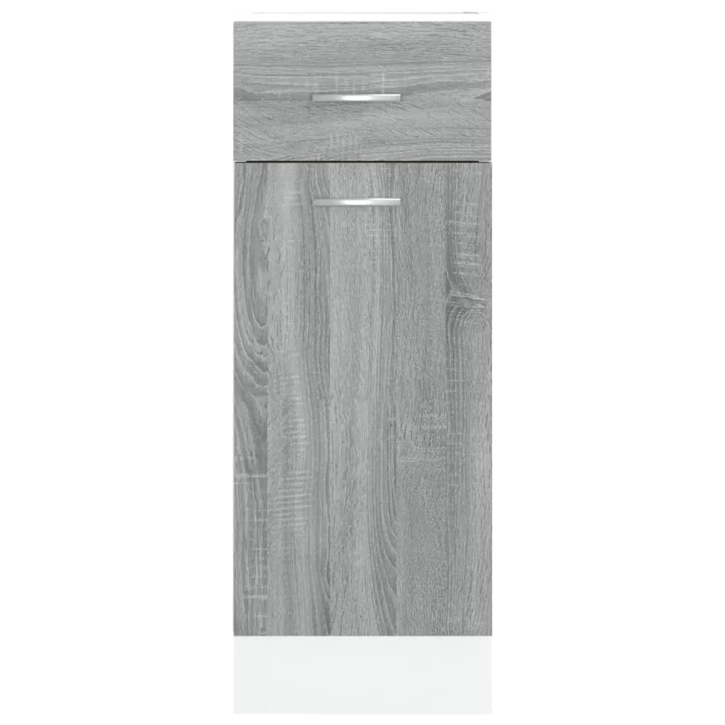 Base Sottotop 30cm Grigio Sonoma | Mobiletto Multi-uso The Living Store - 6
